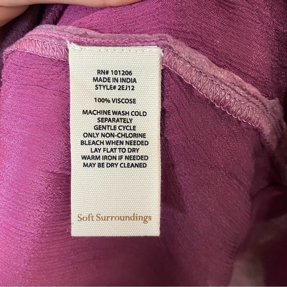 Soft Surroundings NWT Ombre Viscose Tunic Top Blouse Bell Long Sleeve Size M - Picture 7 of 9